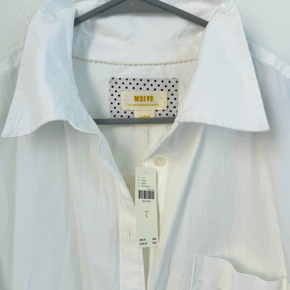NWT crisp clean white button down